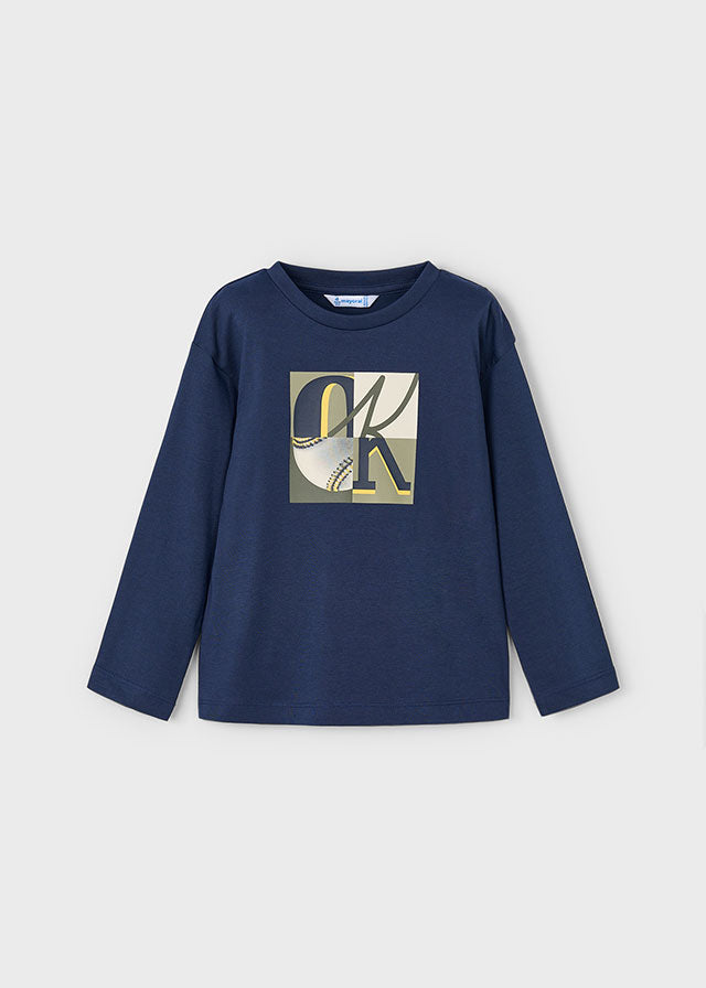 Mayoral 4076 Navy long sleeve top