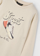 Mayoral 4079 Cream Long sleeve top