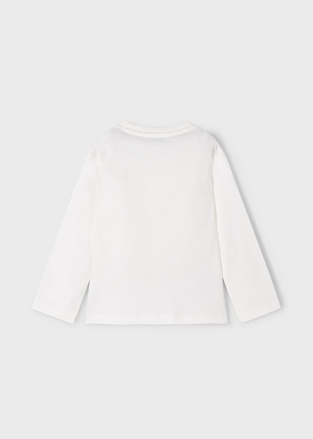 Mayoral 4086 White Long Sleeve T-shirt