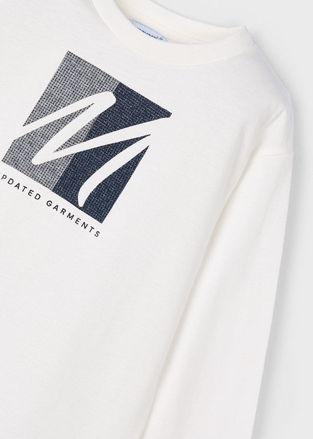 Mayoral 4086 White Long Sleeve T-shirt