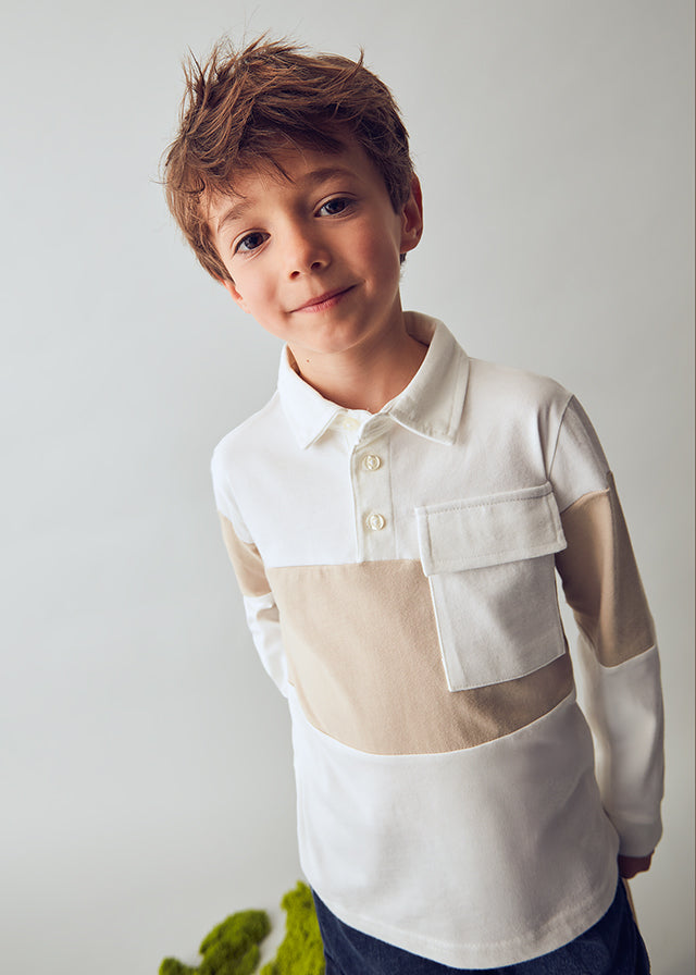 Mayoral 4121 Cream Polo