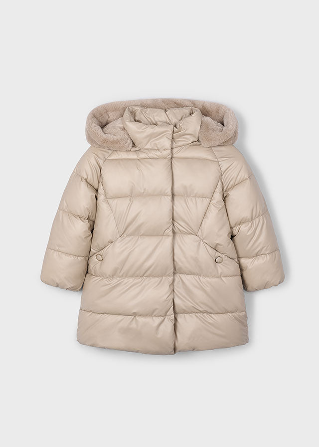 Mayoral 4447 Cream Long Coat