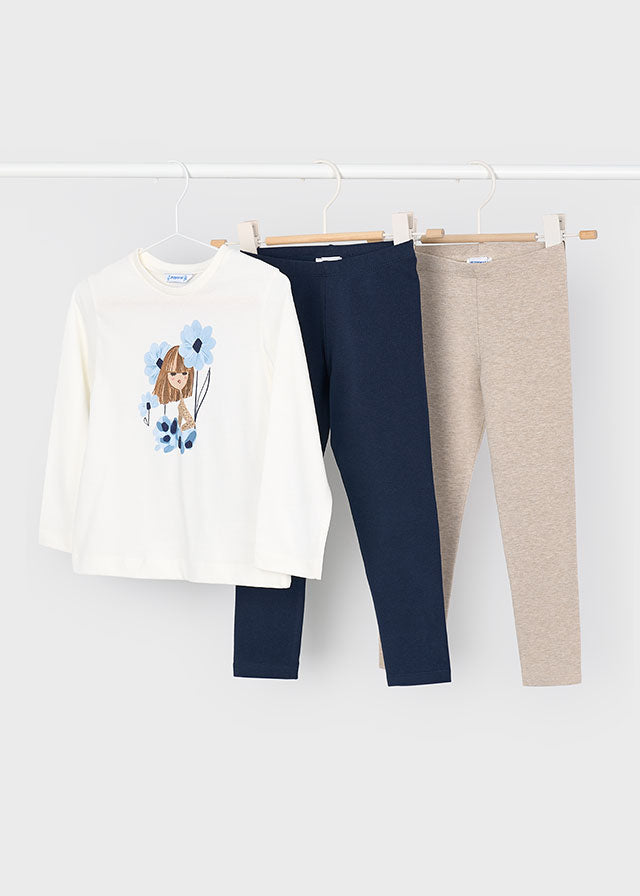 Mayoral 4724 Navy Legging 3 piece set