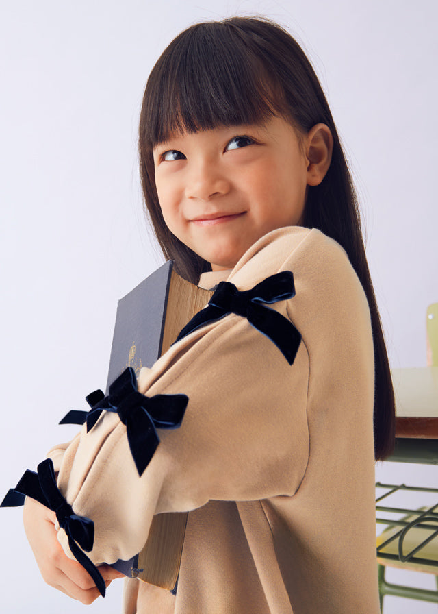Mayoral 4725 Navy Bow jumper and Flare set