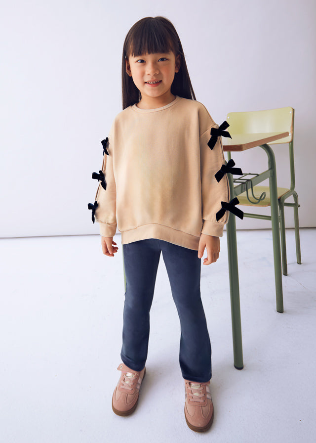 Mayoral 4725 Navy Bow jumper and Flare set