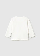 Mayoral 108 Cream Long Sleeve T-shirt