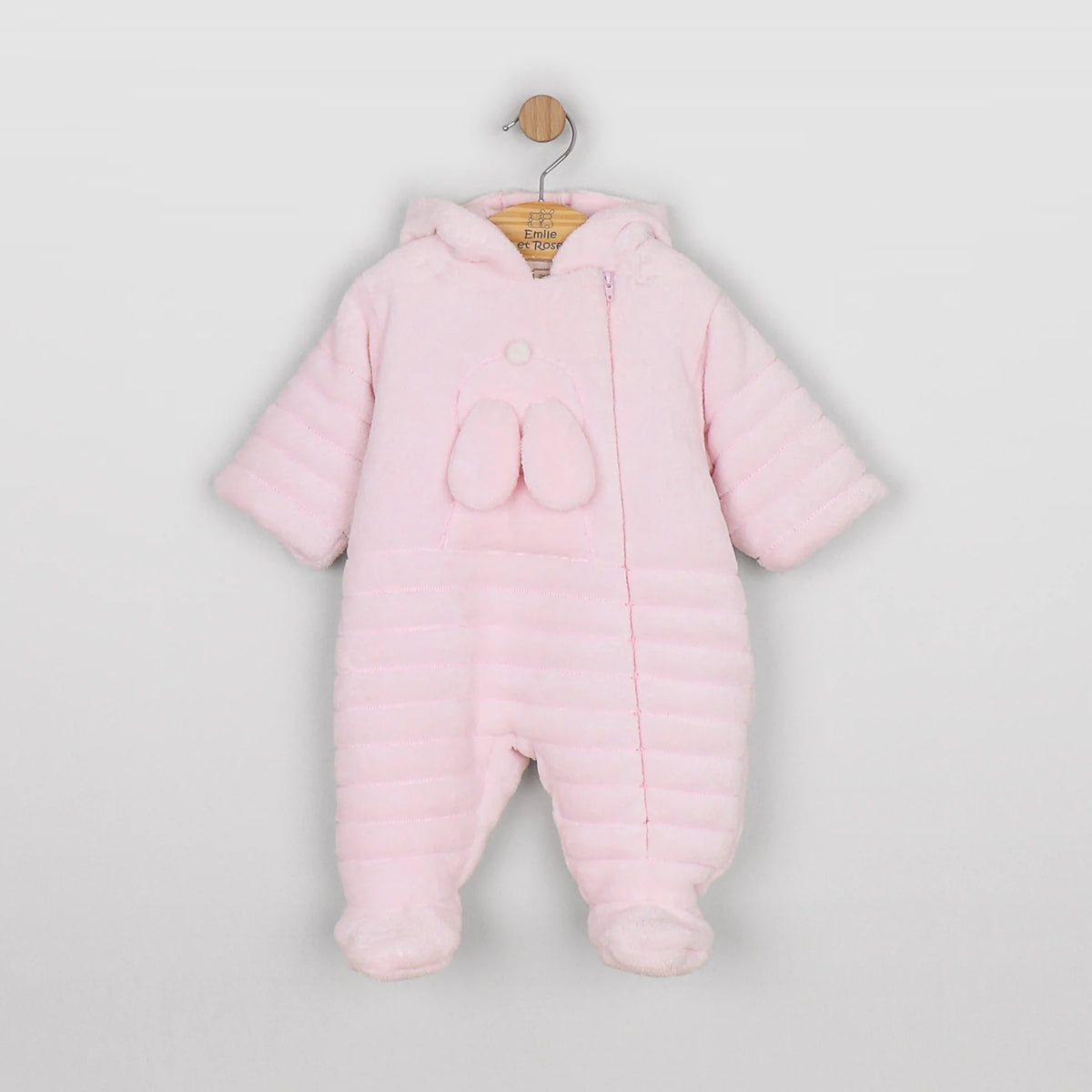 Emile et Rose Alison Pink Fleece Baby Pramsuit
