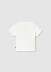 Mayoral 1011 Cream car t-shirt