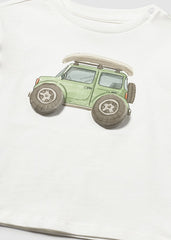 Mayoral 1011 Cream car t-shirt