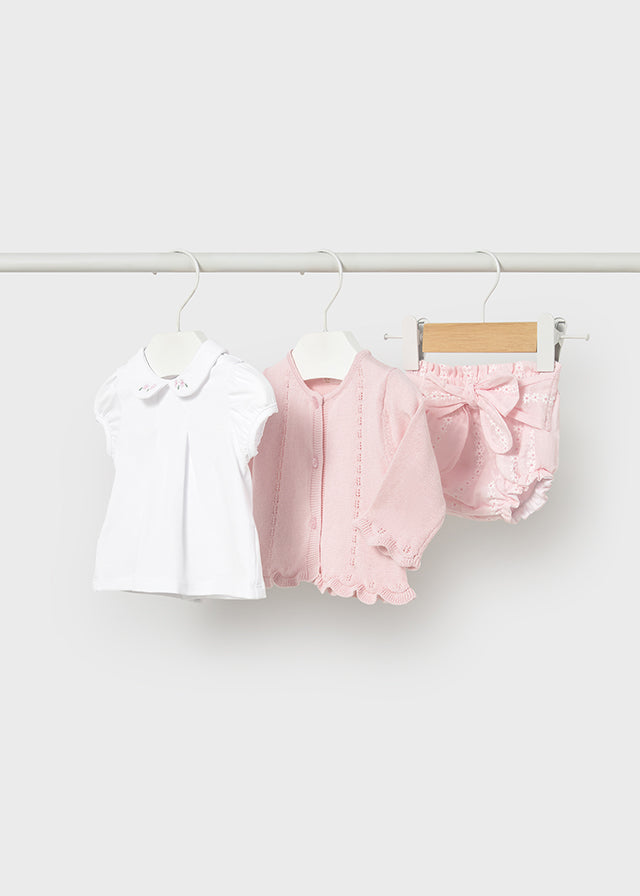 Mayoral 1287 Pink 3 Piece set