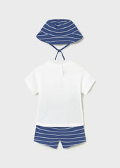 Mayoral 1666 Blue Short set and hat