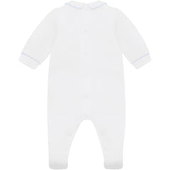 Emile et Rose Lenny white/blue baby grow