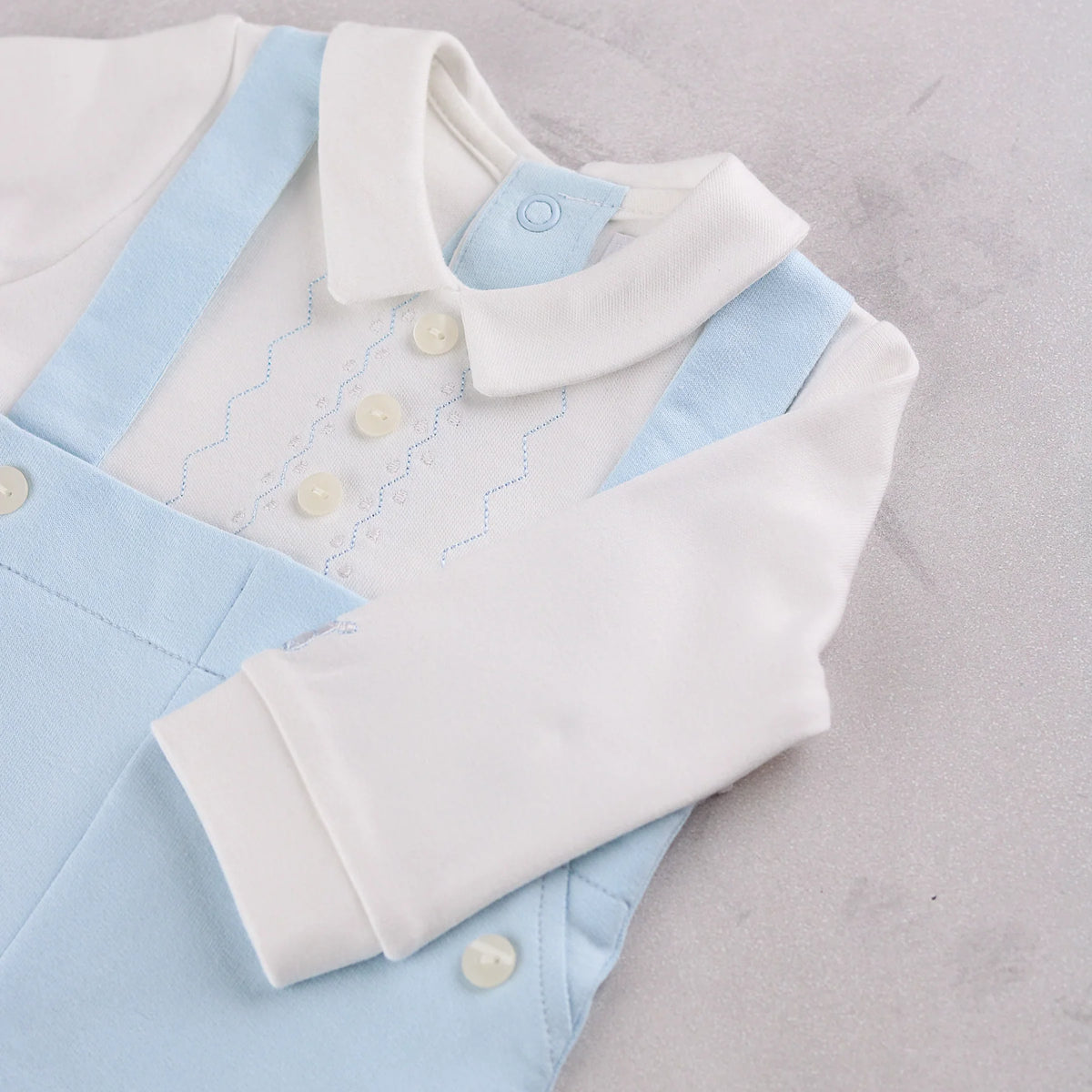 Emile et Rose Maddox Boys Blue Dungaree Set