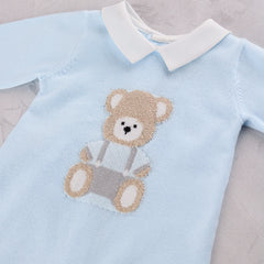 Emile et Rose Milo Boys Blue Knit All In One & Hat