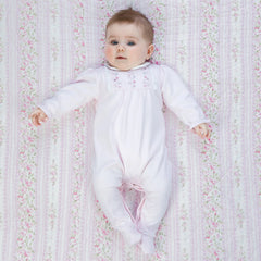 Emile et Rose Madeleine Girls Pink Cotton Babygrow