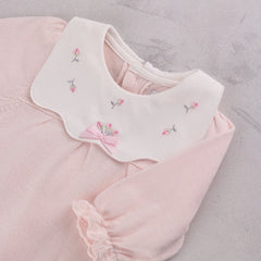 Emile et Rose Marnie Girls Pink Knit Rosebud All In One