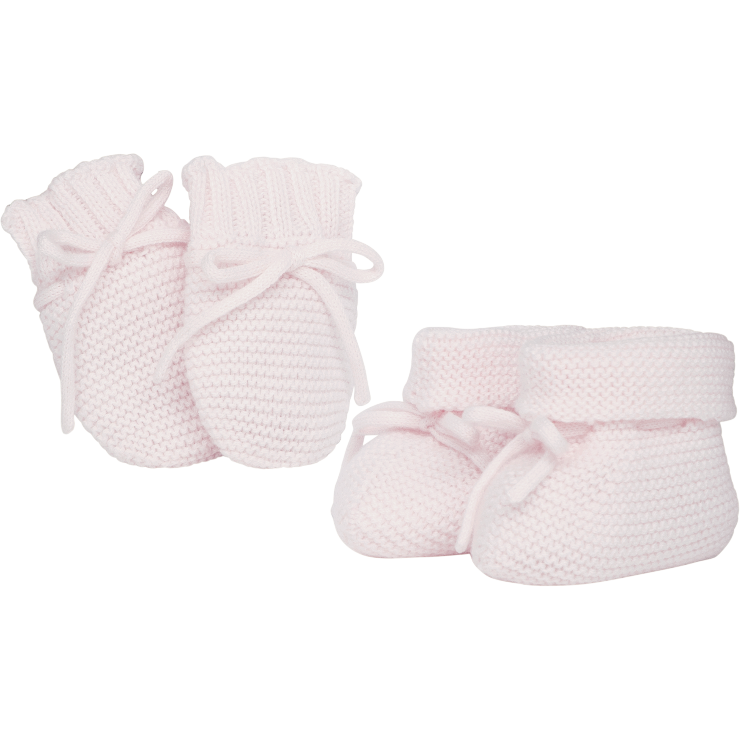 Emile et Rose Pink Kelsey knitted mitt bootie and toy set