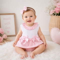 Kleo kids Pink check pants set