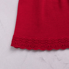 Emile et Rose Kesia Girls Red Tartan Detail Knitted Dress with Tights