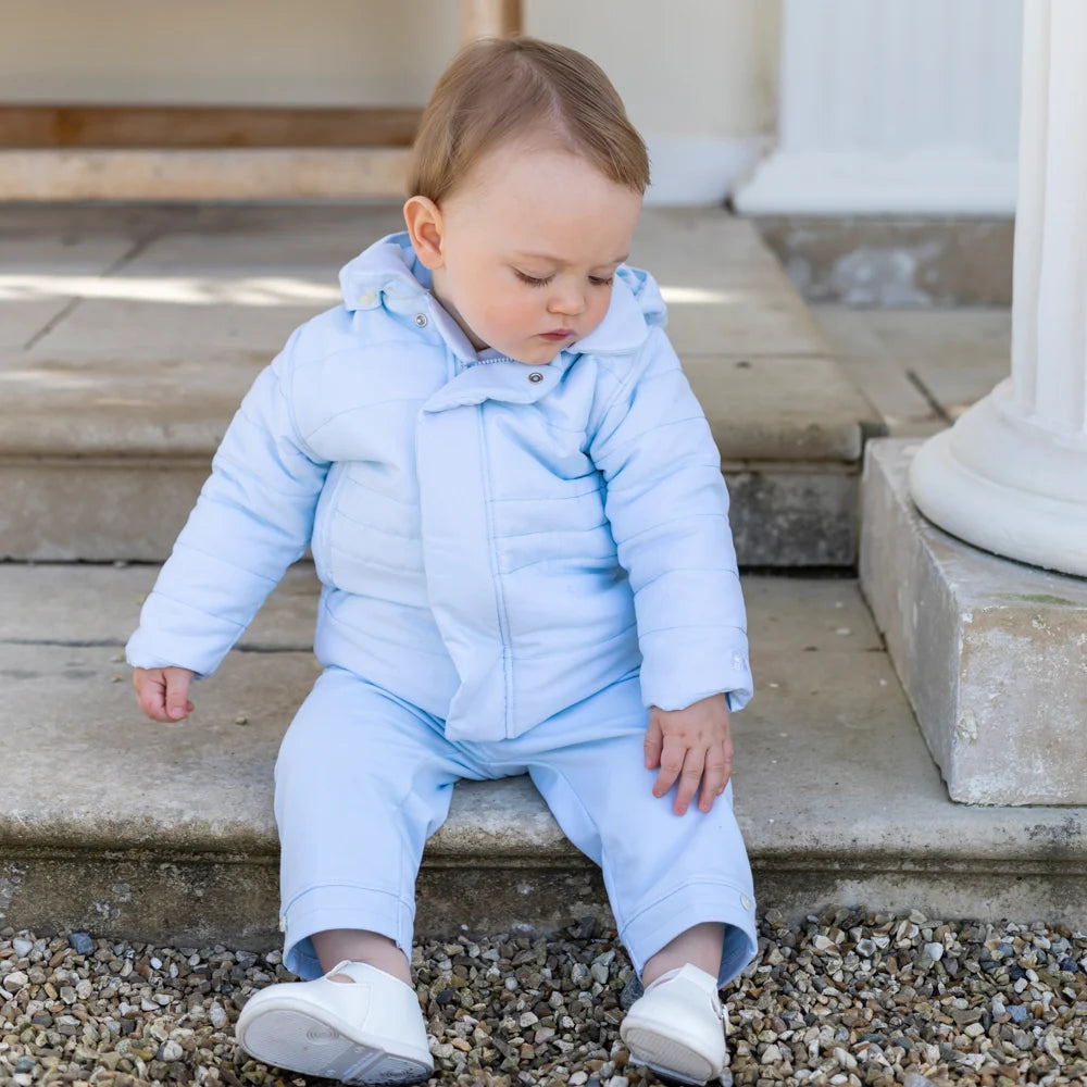 Emile et Rose Neil Blue Padded Jacket with Hood & Mitts
