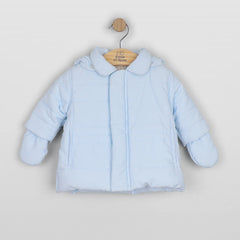 Emile et Rose Neil Blue Padded Jacket with Hood & Mitts
