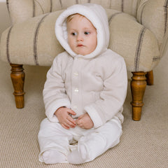 Emile et Rose Holland Stone PomPom Unisex Hooded Knit Jacket