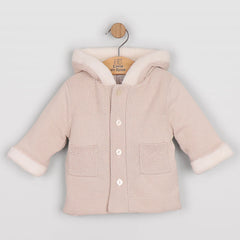 Emile et Rose Holland Stone PomPom Unisex Hooded Knit Jacket