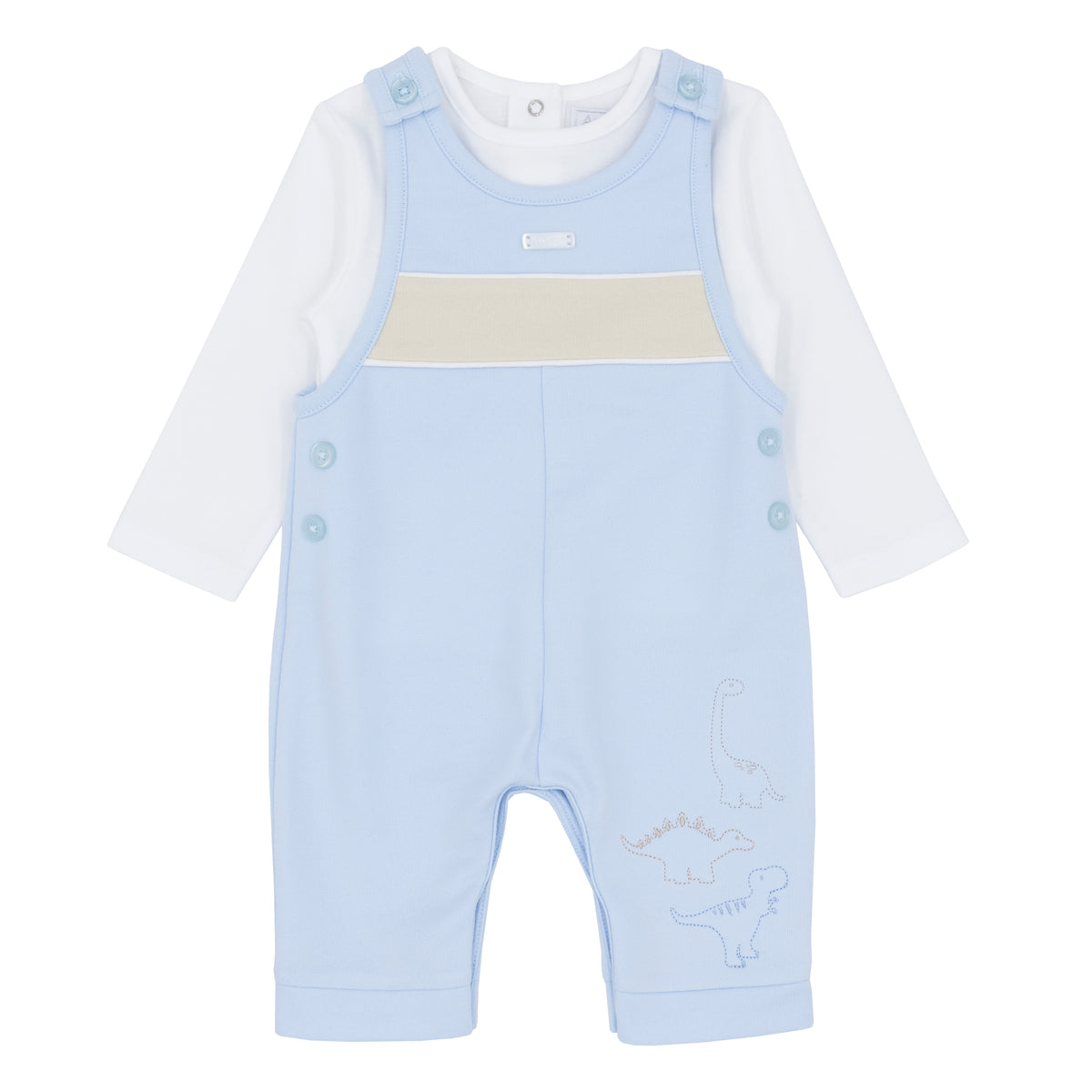 Amore AM0017 Boys Dinosaur Dungaree Set