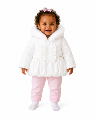 Amore 0112 Girls White Jacket With Bows