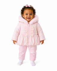 Amore 0112 Girls Pink Jacket With Bows