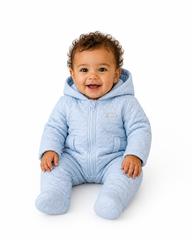 Amore 0113 Boys Blue Quited Pramsuit