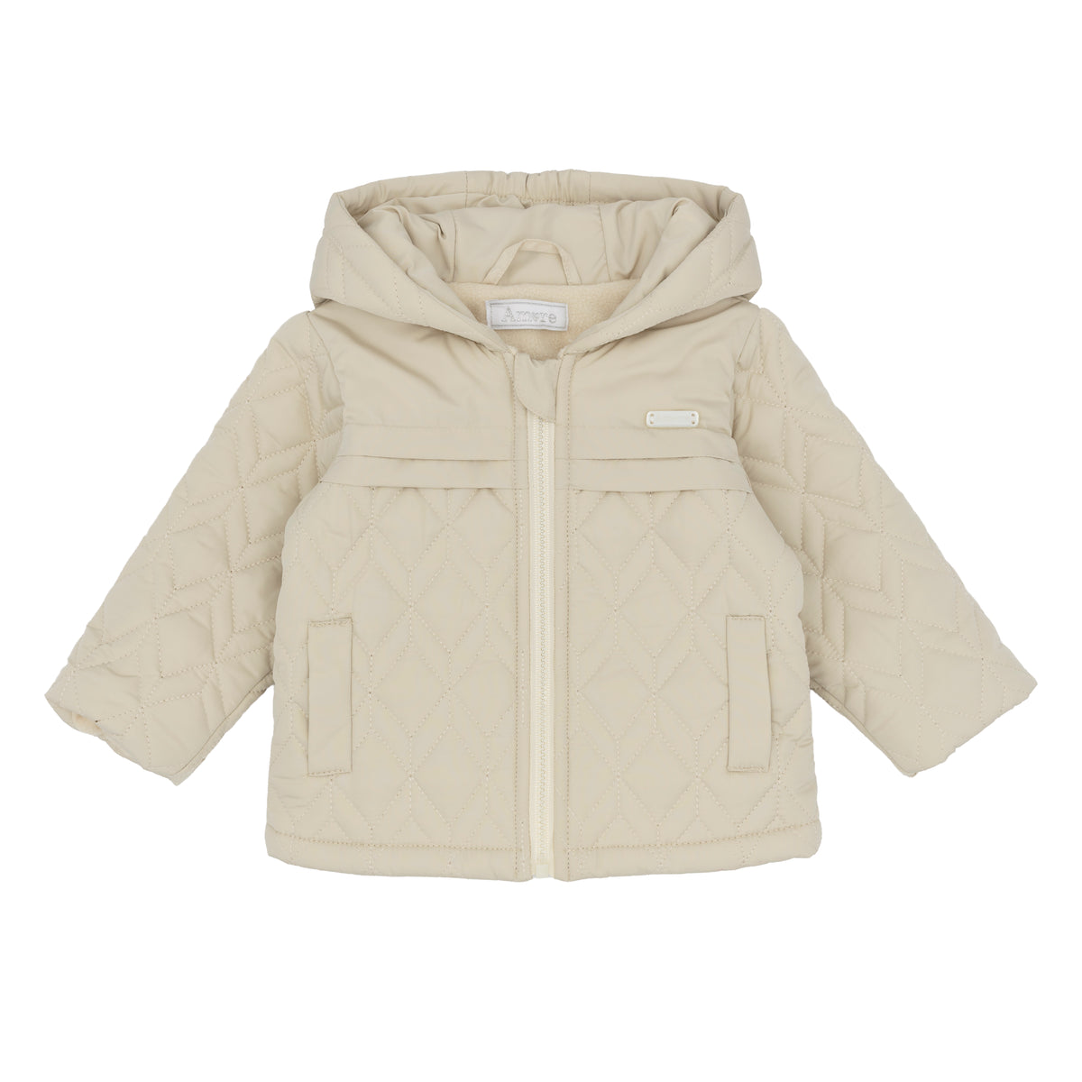Amore 0115 Boys Beige Quilted Jacket