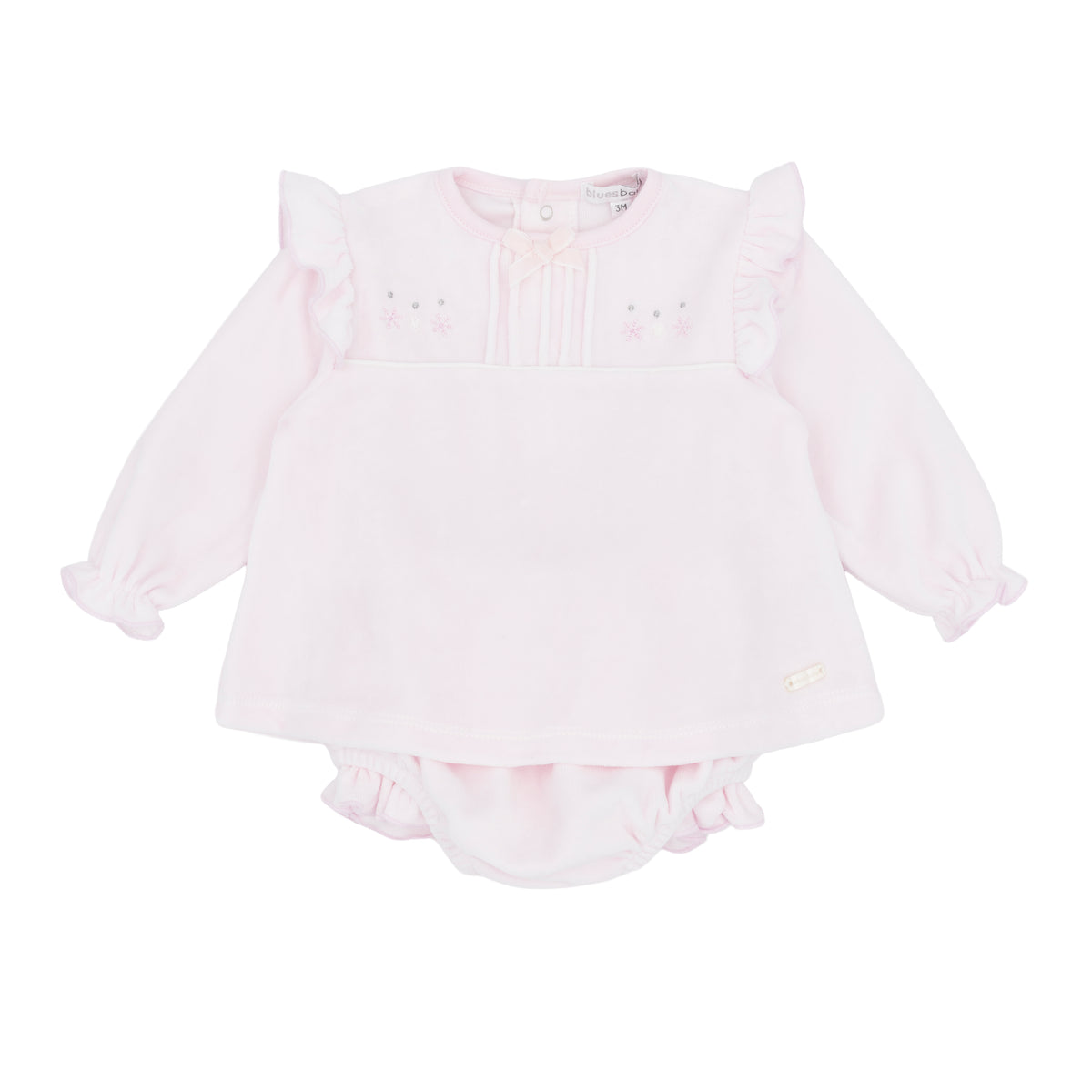 Blues Baby 3117 Girls Pink Velour Jam Pants Set