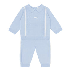 Blues Baby 3131 Boys Blue Knitted Two Piece Set
