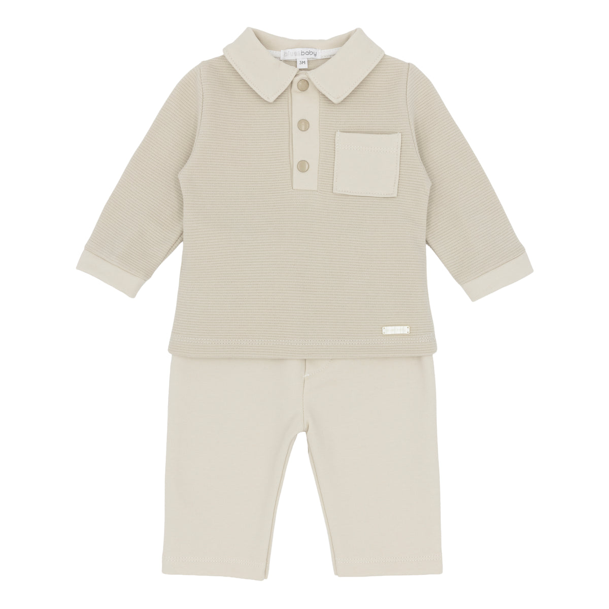 Blues Baby 3232 Boys Beige Polo Set