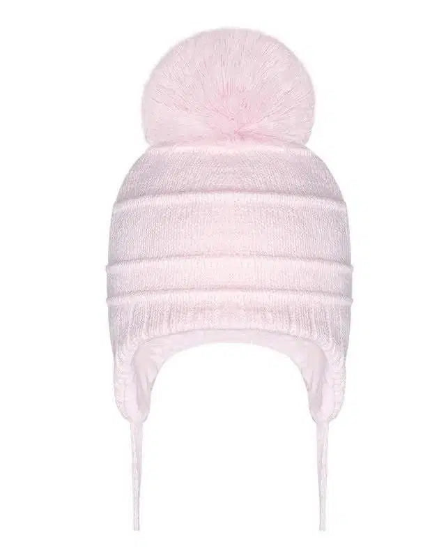 Pom Pom Buddy Pink Hat with ties