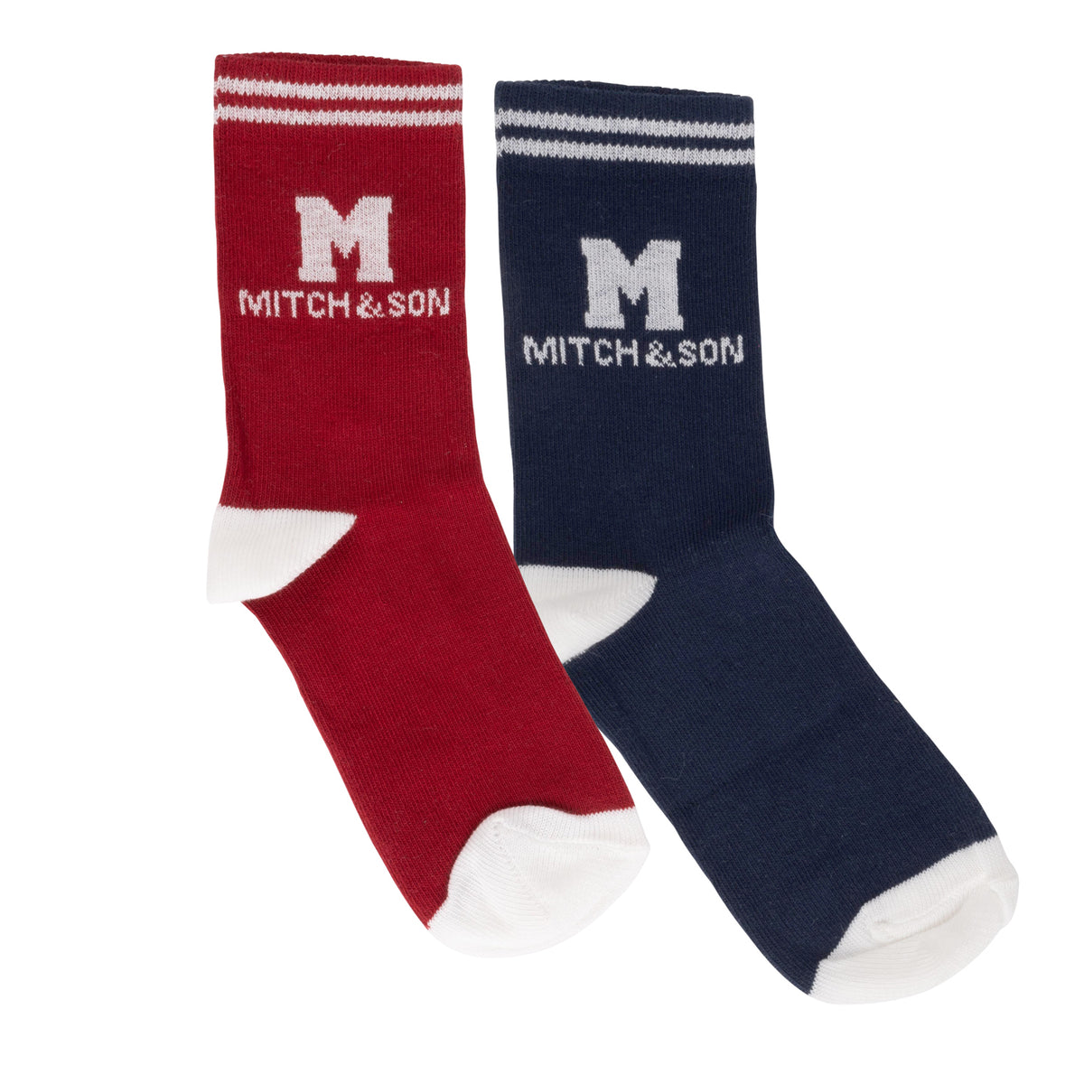 Mitch and son Bennet socks