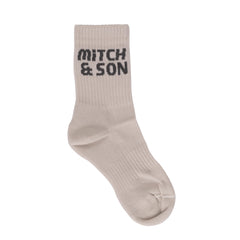 Mitch and son Connor stone grey sock