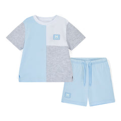 Mitch and son Otto Blue Short set