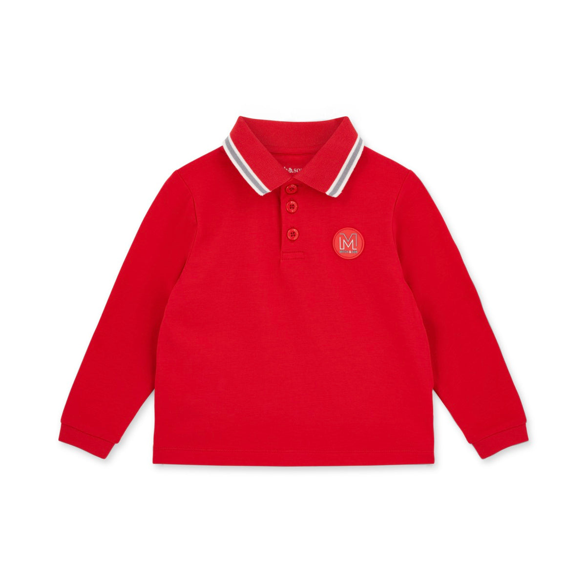 Mitch and Son Timmy Red Long Sleeve Polo