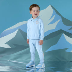 Mitch and Son Blue Jordan polo set