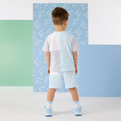 Mitch and son Otto Blue Short set