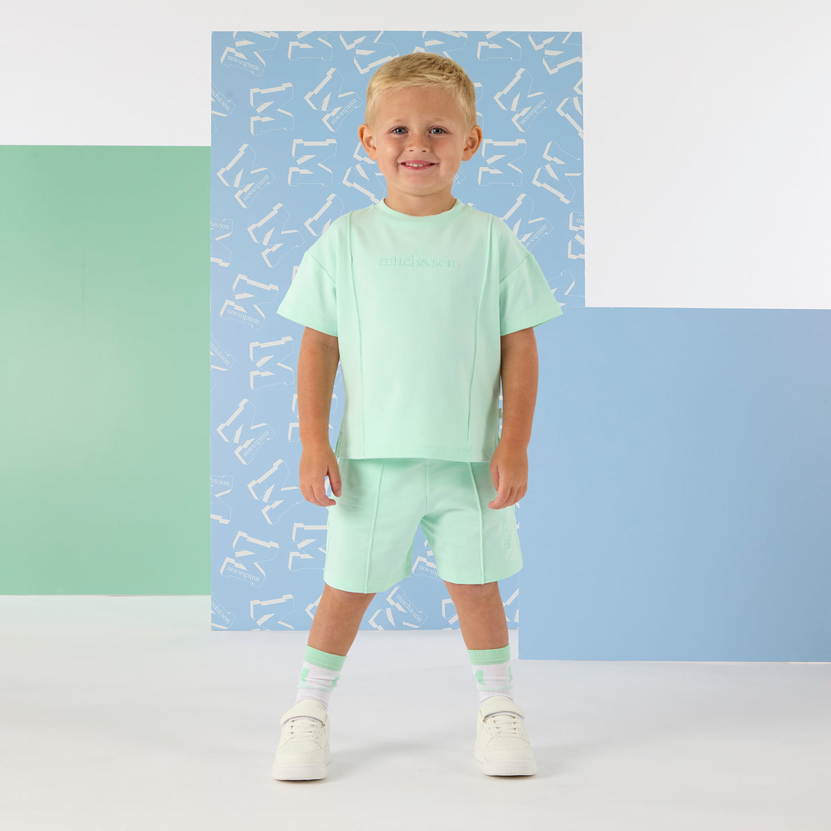 Mitch and son Orlando Mint Short set