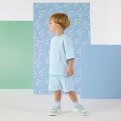 Mitch and son Orlando Blue Short set
