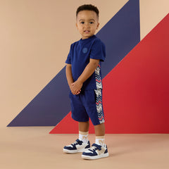 Mitch and son Phoenix Navy short set
