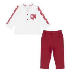 Pastels and co PA-717J Polo and trousers set