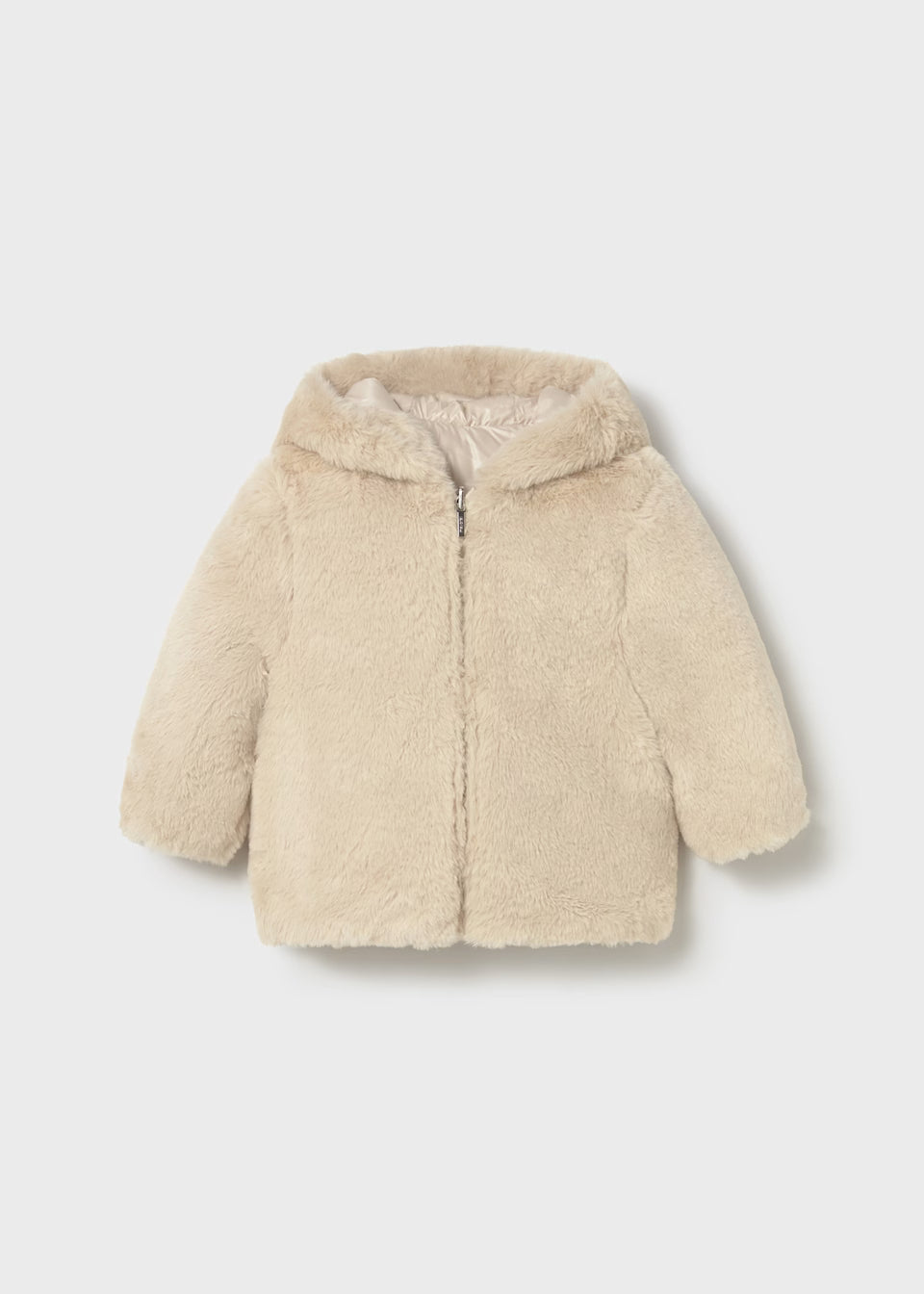Mayoral 2435 Cream Reversible Fur Jacket