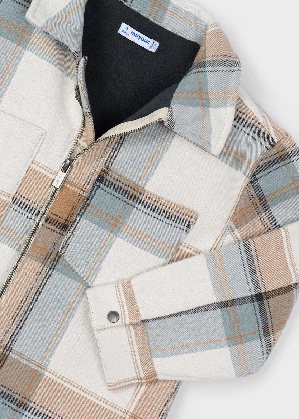 Mayoral 4414 checked overshirt