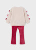 Mayoral 4725 Cherry Bow Jumper and flare set